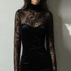 European Cross-border Elegant Long-sleeve Evening Gown for Women