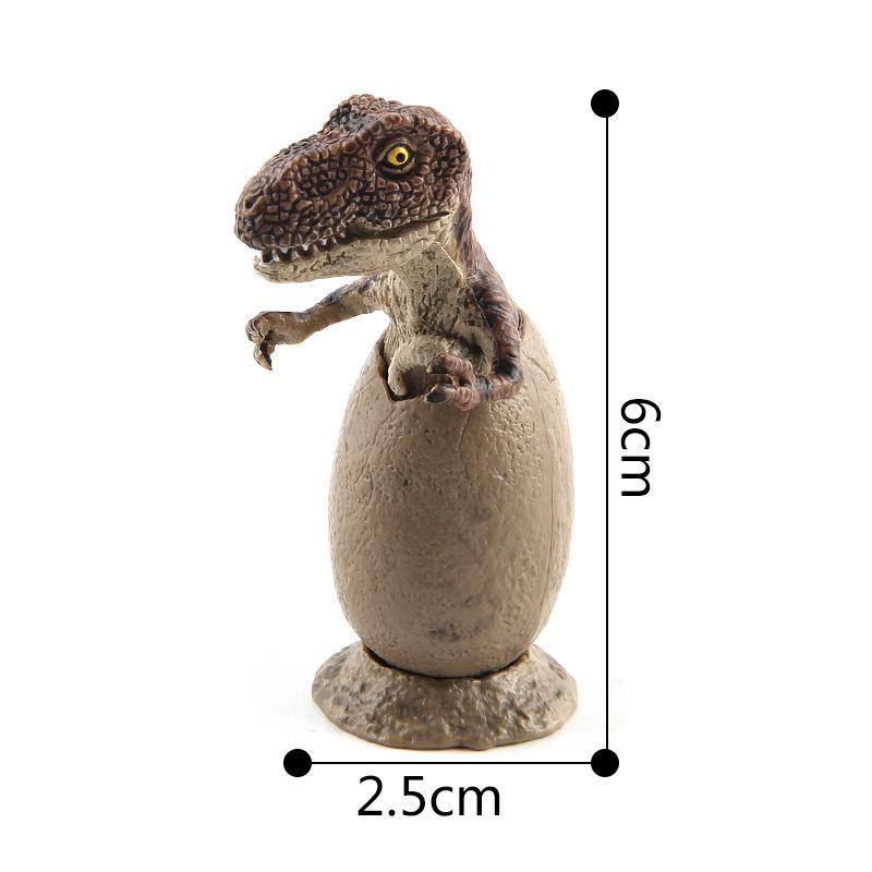 Dinosaur Figurine Set of 3 Half-hatched Dinosaur Eggs with Base