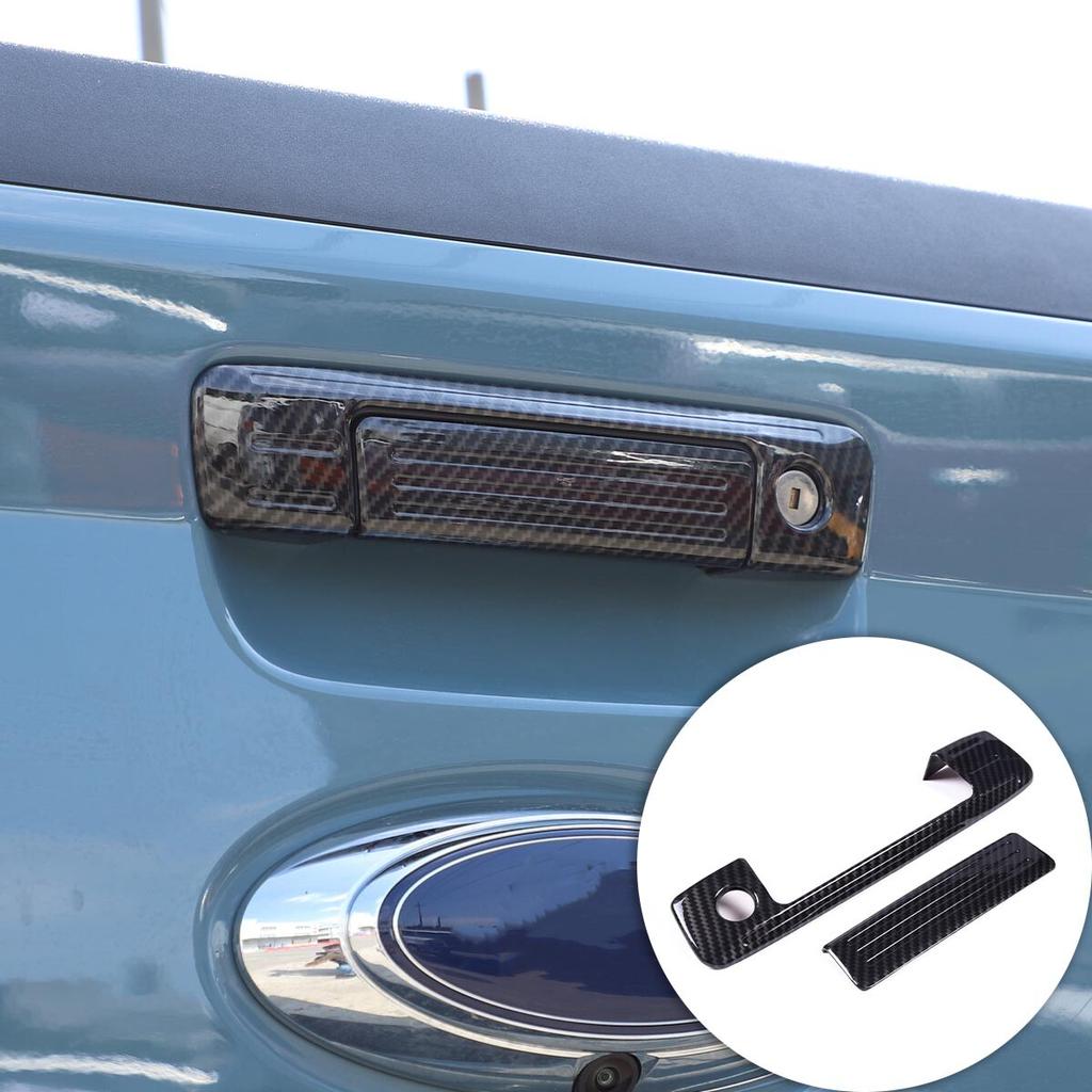 For Ford Maverick Tailgate Handle Trim Cover ABS Carbon Fiber Style