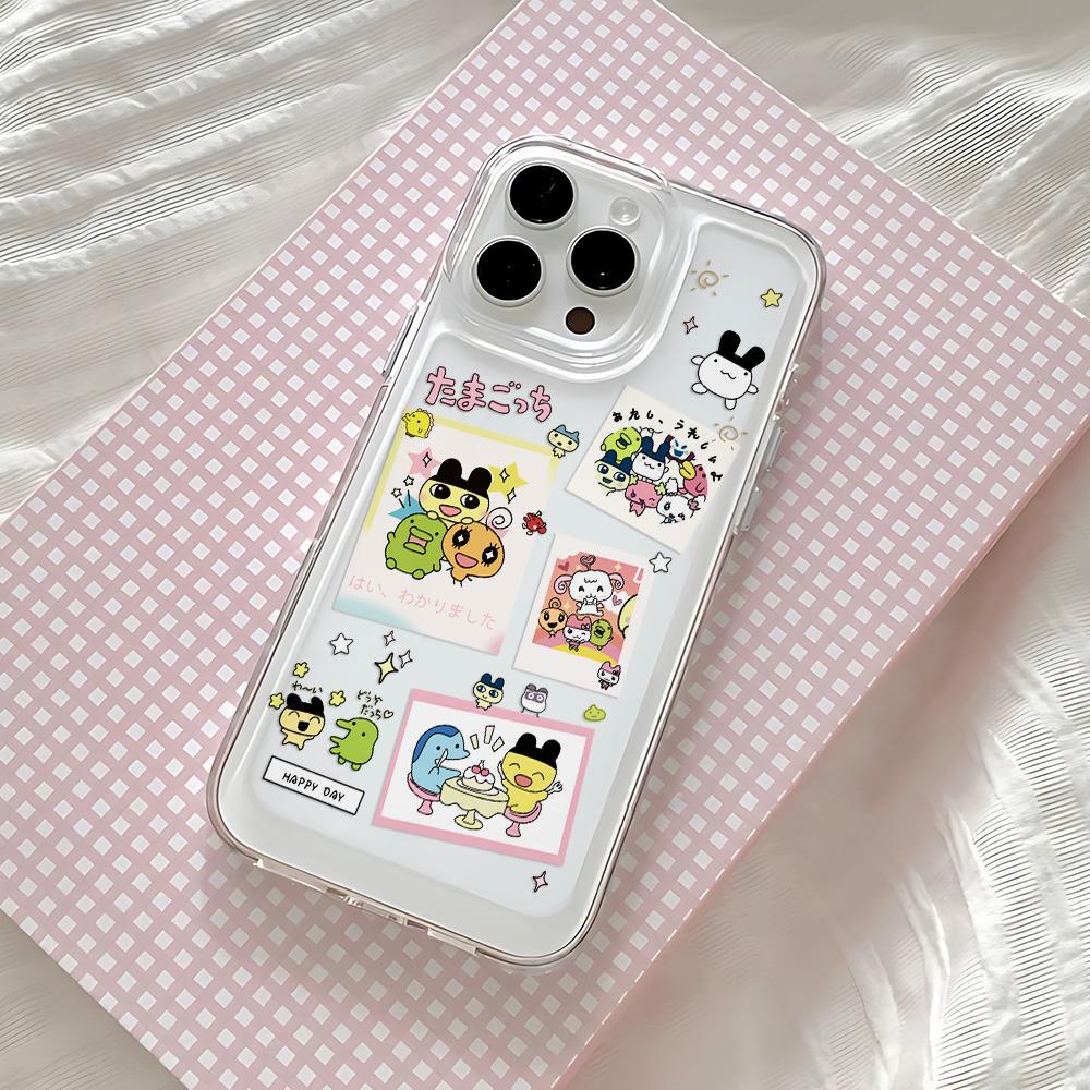 Lovely Tamagotchis Phone Case for IPhone 17 16 16e 15 14 13 12 11 Mini Pro Max X XR XSMax 7 8 Air Plus Transparent Back Cover