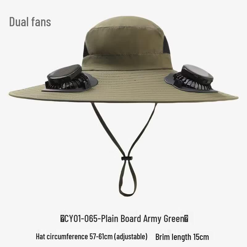 Ronglv Solar Charging Double Fan Sun Hat