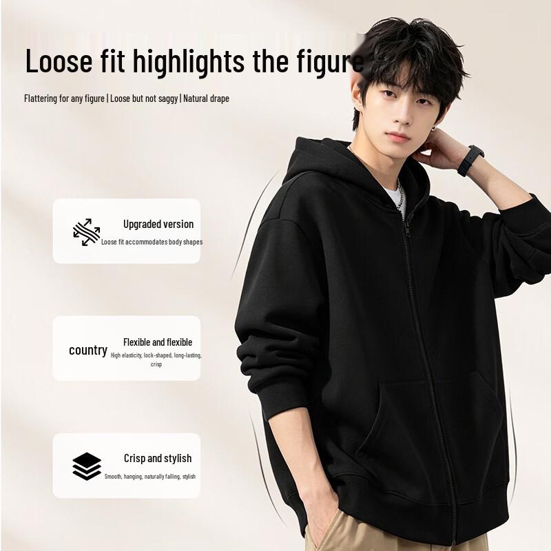 JEEP SPIRIT Men's Hooded Full-Zip Sweatshirt