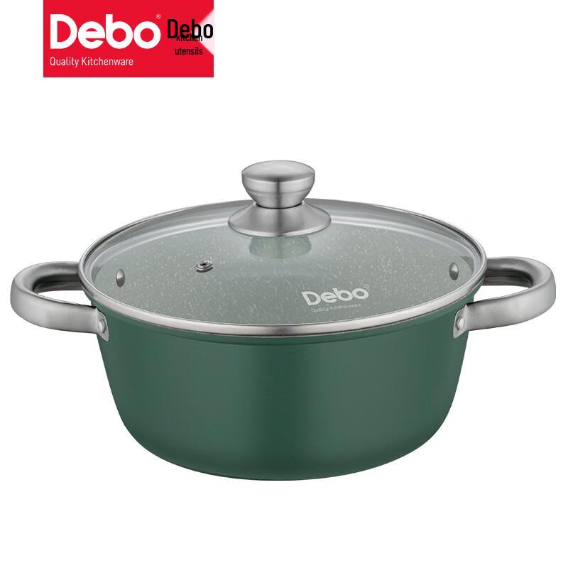 Debo Maifan Stone Soup Pot with Visible Lid - 22cm