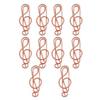 W89C 10Pcs Novelty Paper Clip Small Metal Paperclip File Clip Metal Book Marker Clip