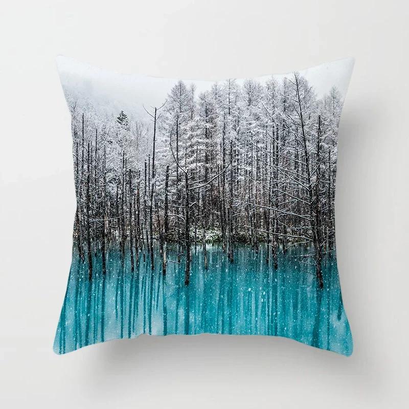 Mountains, Rivers, Forests, Landscape Pillowcases, Sofa Furnishings, Office Cushion Covers, Bedroom Room Home Decoration X