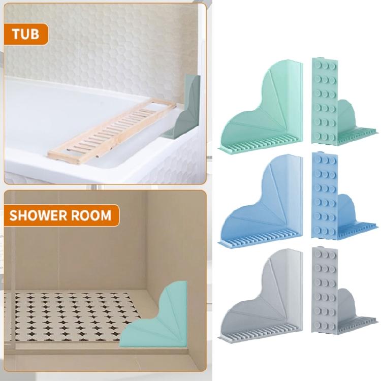 2 Pieces Slip Resistant Shower Water Containment Durable And Flexible For Wet Zone Safety