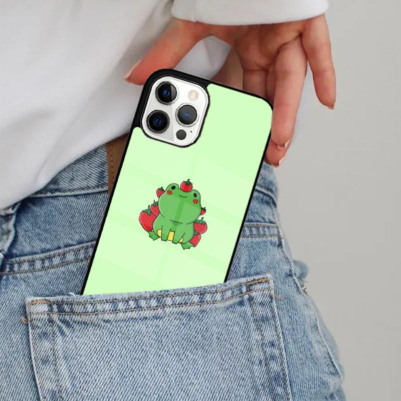 Cartoon Frogs Phone Case Magesafe Magnetic Wireless Charge Cover For IPhone 16 11 12 13 14 15 Pro Max Plus Mini
