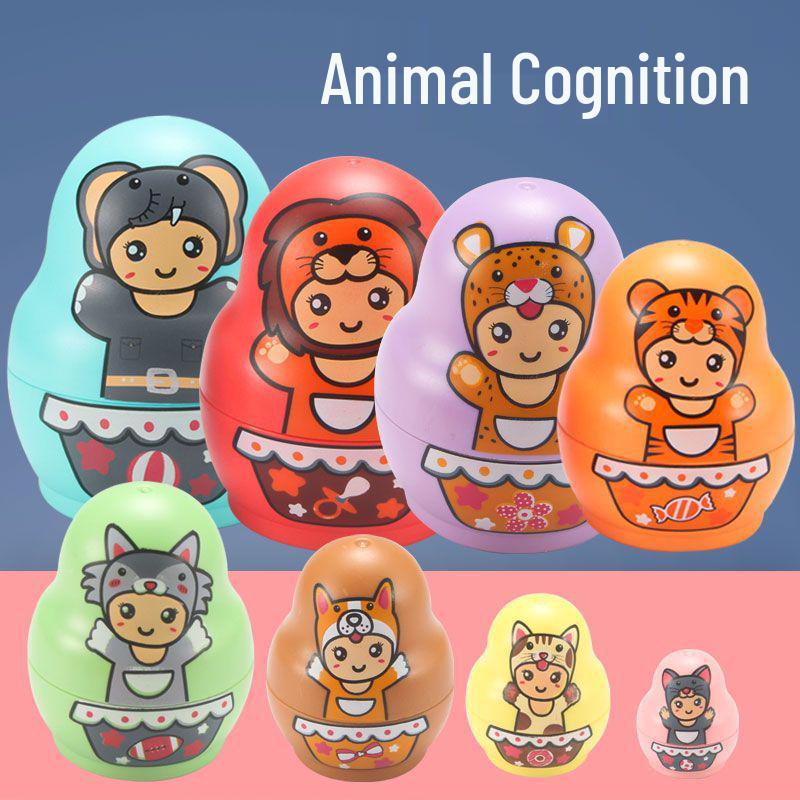 Rainbow Stacking Nesting Dolls for Toddlers | Educational Baby Toy Rings | Gift for Ages 1-2