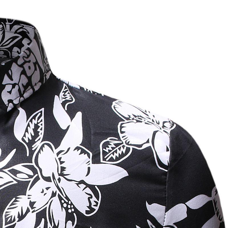 Mens Hawaii Floral Casual Shirt Short Sleeve Luxury Slim Fit Dress Tops Shirts
