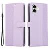 For iPhone 17 Case Splicing Imprinted Rhombus Leather Phone Cover with Wrist Strap