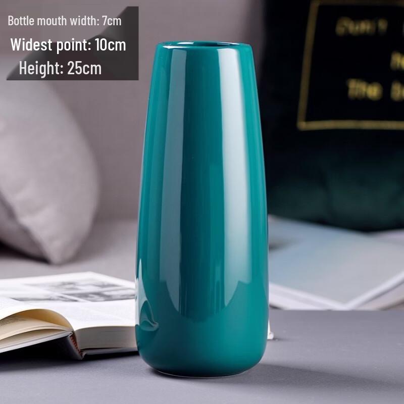 Emerald Green Ceramic Water Drop Vase - 25cm (Set of 2)