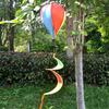 40cm Balloon Hot Air Balloon Spinner Plastic Striped Tie Dye Pinwheels