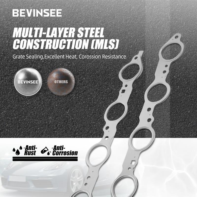 For LS Multi-Layer Steel Manifold Header Gaskets,for LS1 LM7 LR4 LQ4 LS6 L59 LQ9 LM4 L33 LS2 LH6 L92 L76 LY2 LY5 LY6 LC9 LFA LH8