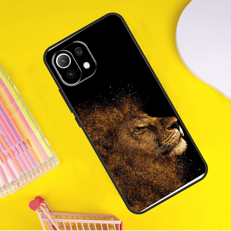 King Of The Jungle Lion Cover For Xiaomi 14 13 Ultra 11T 12T 13T 14T Pro POCO X7 Pro X3 X5 F3 F5 F6 M6 X6 Pro Case
