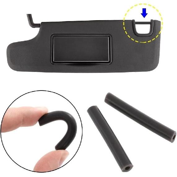 YuYue Electronic Sun Visor Repair Kit Replacement for Jeep Wrangler JK JKU 2007-2017 Repair Tubes for Left & Right Side Sunvisor,4Pcs Black