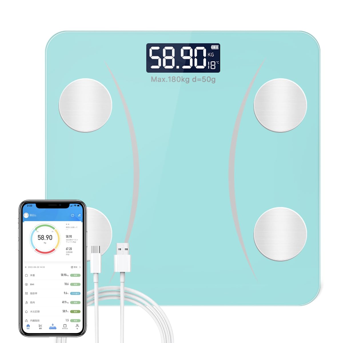 

Bluetooth Взвешивание Смартфон Связанный Здоровье Измеритель Жира в Bluetooth Home Высокий Легкий Хранение Измерения Жира Мышц Тела Вода Совместимость