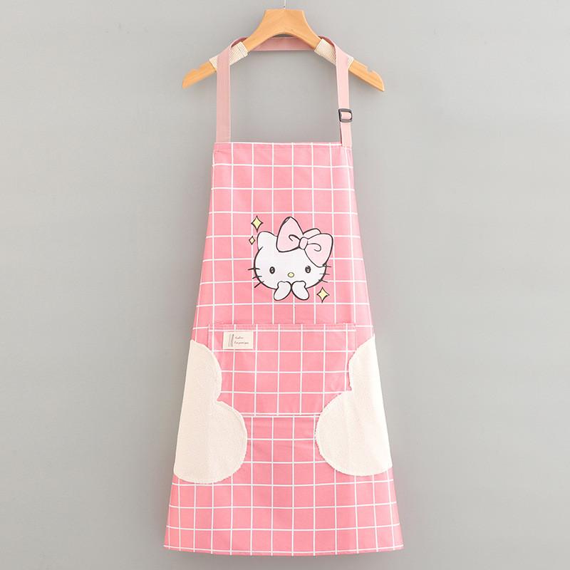Apron Home Kitchen Waterproof Oil Resistant No Wash Sleeveless Pockets Large