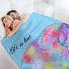 Life is but a Dream - Watercolor Dreaming Cat Throw Blanket Luxury Brand For Baby Hairy anime Blankets