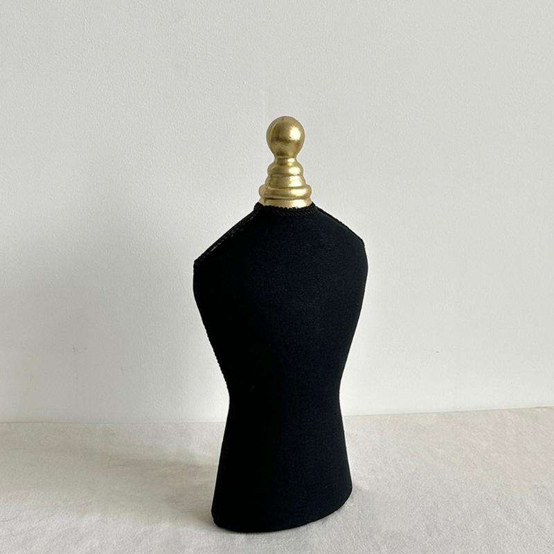 Jewelry Bust Stand Velvets Surfaces Alloy Structure Modern Design Trade Show Retail Display Accessories Organizers
