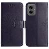 For Motorola Moto G55 5G Case PU Leather Owl Tree Imprinted Wallet Phone Cover
