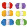 6 Pcs Shiny Yarn Multi Color Soft Cotton Glitter Sparkle Yarn with Stainless Steel Crochet Hook for Knitting Crafting