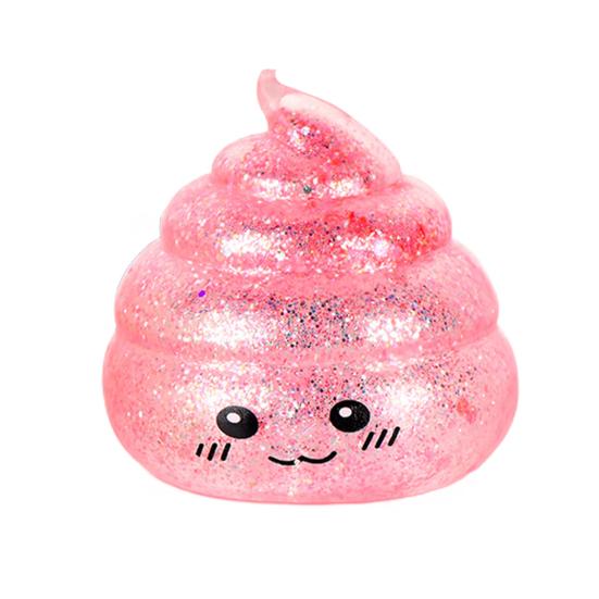 Cartoon Poop Fidget Toy Stress Relief Glitter Prank Poo Squeeze Sensory Pinch Toy Kids Adults Soft Calming Stress Ball Toy