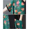 DIMANAF Women Summer New 2025 Plus Size Dress Casual V-Neck Loose Flower Long Dress Vintage Dress Maxi