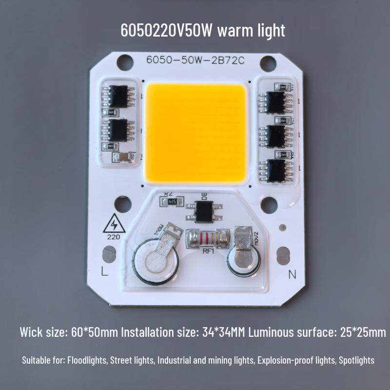 50W Driverless LED Street/Flood Light Chip, 220V