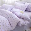 New Spring Duvet Cover Class A Double Yarn Printed Knitted Cotton 3-4 Piece Quilt Bed Sheet Pillowcase Small Fresh Bedding