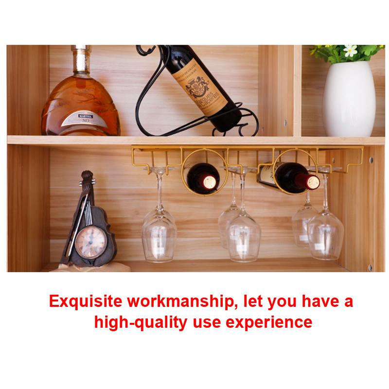 3//5/7 Fack Järn Vinställ Glasställ Bartender Hängställ för Stjälkglas Barverktyg Under Skåp Stjälkglasorganisatör Glas Pokal Järnställ