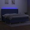 VidaXL Sommier à Lattes de Lit avec Matelas et LED, Lit Rembourré avec Tête de Lit, Lit Double, Lit Adulte de Chambre, 3138987