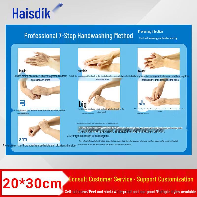 Healthcare Hand Hygiene Procedure Sign 20x30cm