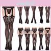 Ultra Stretchy Women's Nylon Fishnet Stockings With Sensual Open-crotch Design And Non-slip Features For Alluring Intimate Moments