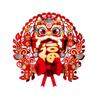 Cartoon Snake Year Fu Character Door Sticker Door Couplets Ornament  Wedding Celebration