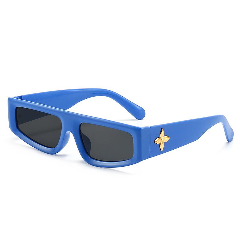 European and American Internet celebrity model rice nail sunglasses leaf legs men and women hip hop wind sunshade glasses fashion cat eye sunglasses