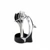 Cute Stainless Steel Dolphin Cutlery Holder Portable Decorative Dinnerware Set Fruit Fork Fruit Fork Set Home Decoration