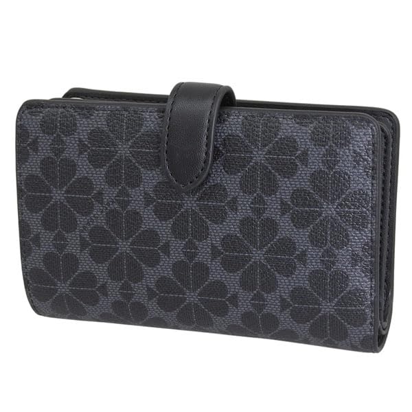 [Kate Spade] Women's Bi-fold Wallet, Compact, Outlet, Brand, Black, WALLETS MED COMBIFLD KN756 001 [Parallel Import]