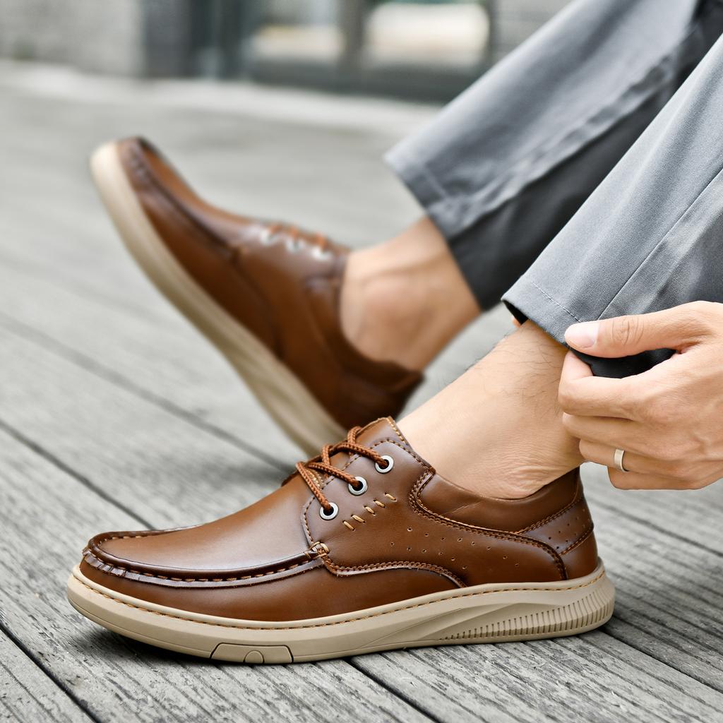 Men's casual shoes Four Seasons new business meeting leather shoes soft sole non-slip classic party fashion Joker leather shoes
