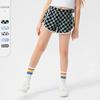 Girls' Checkered Quick-Dry Athletic Shorts