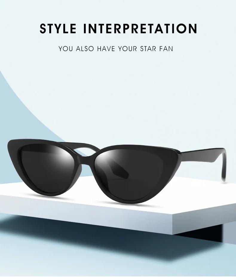 Female Small Frame Cat Eye Sunglasses Women Men Luxurious Casual Sun Glasses Mirror Colors Designer Brand Fashion