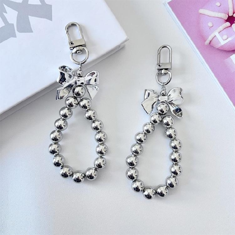 Handmade Beaded Bowknot Keychain Pendant Fashion Hanging Decoration Bag Pendant