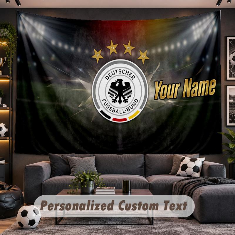 Germany national football team Personalized Tapestry Support Custom Name, Wall Art Home Decoration