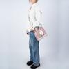Coach Dempsey 22 Klassische Monogramm-Canvas- und Ledertasche Damen-Tragetaschen Kirschblütenrosa C7965-IMSXX