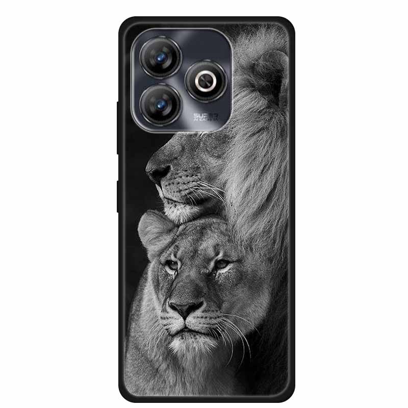 Pro ZTE BLADE A75 4G Pouzdro Zvířata Měkký Silikon TPU Pouzdra na Telefon Zadní Kryt Pro ZTE BLADEA75 Nárazuvzdorný Vlk Ochranný Cool Coque