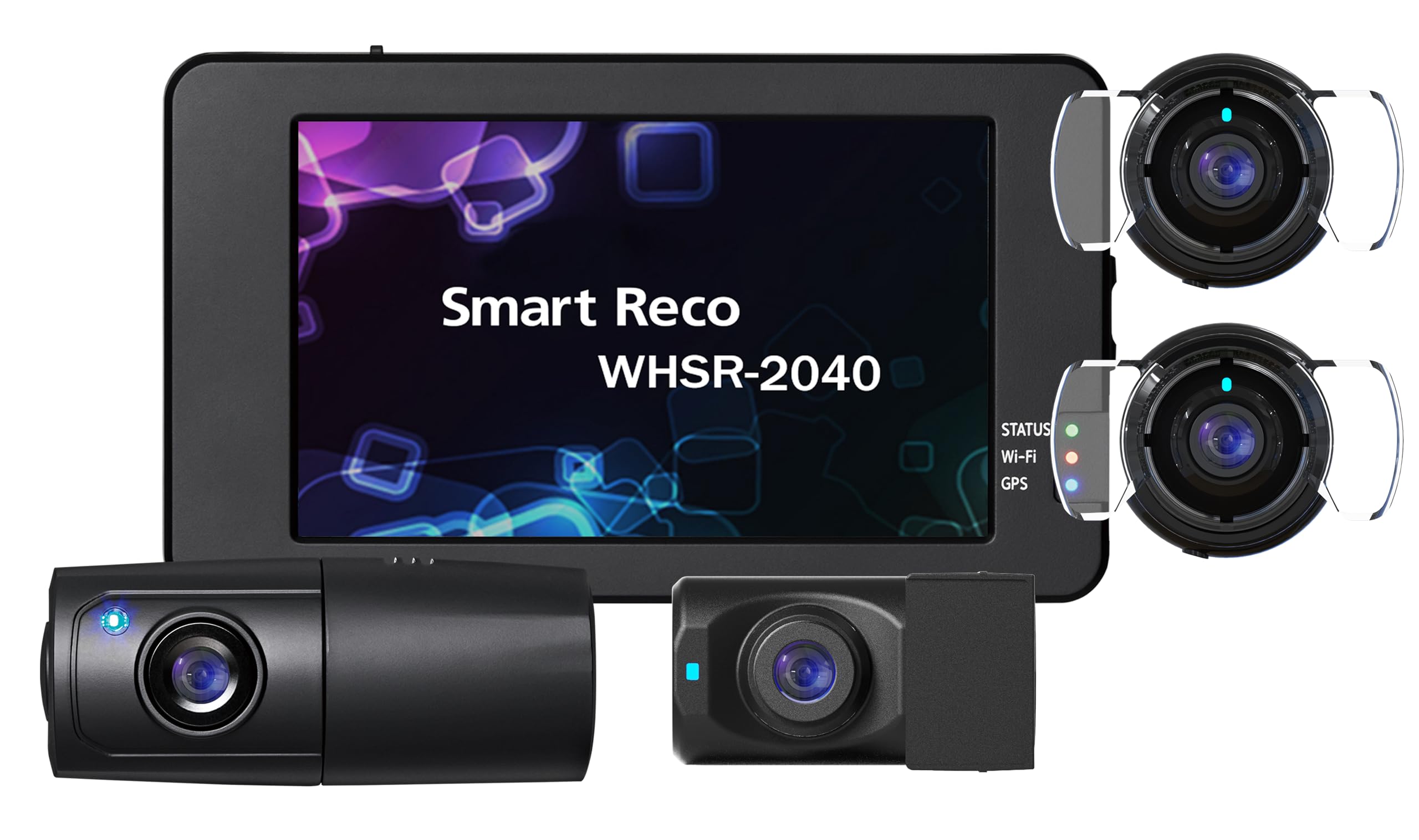 

Dashcam with Mobile Compatibility and Parking Monitoring SmartReco TCL WHSR-2040 4-Camera (Front, Rear, Left, Right) - чорний