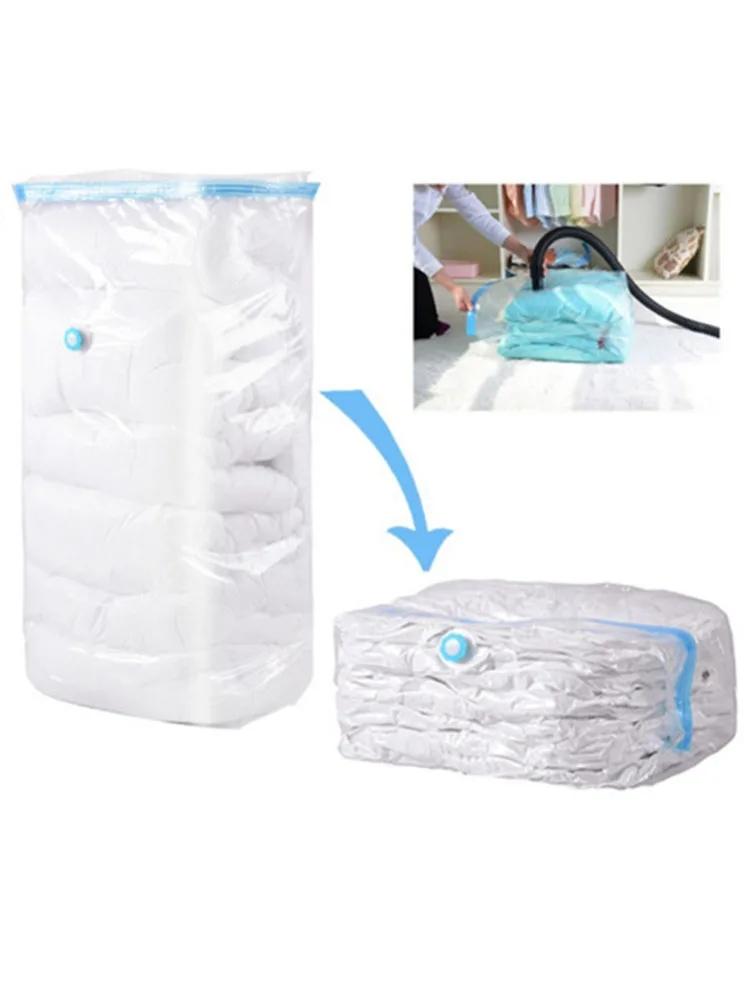 

Высокоемкий вакуумный пакет, сжатый органайзер для одеял, одежды, прозрачные герметичные пакеты, экономящие место, складная сумка для хранения 60x90x28cm