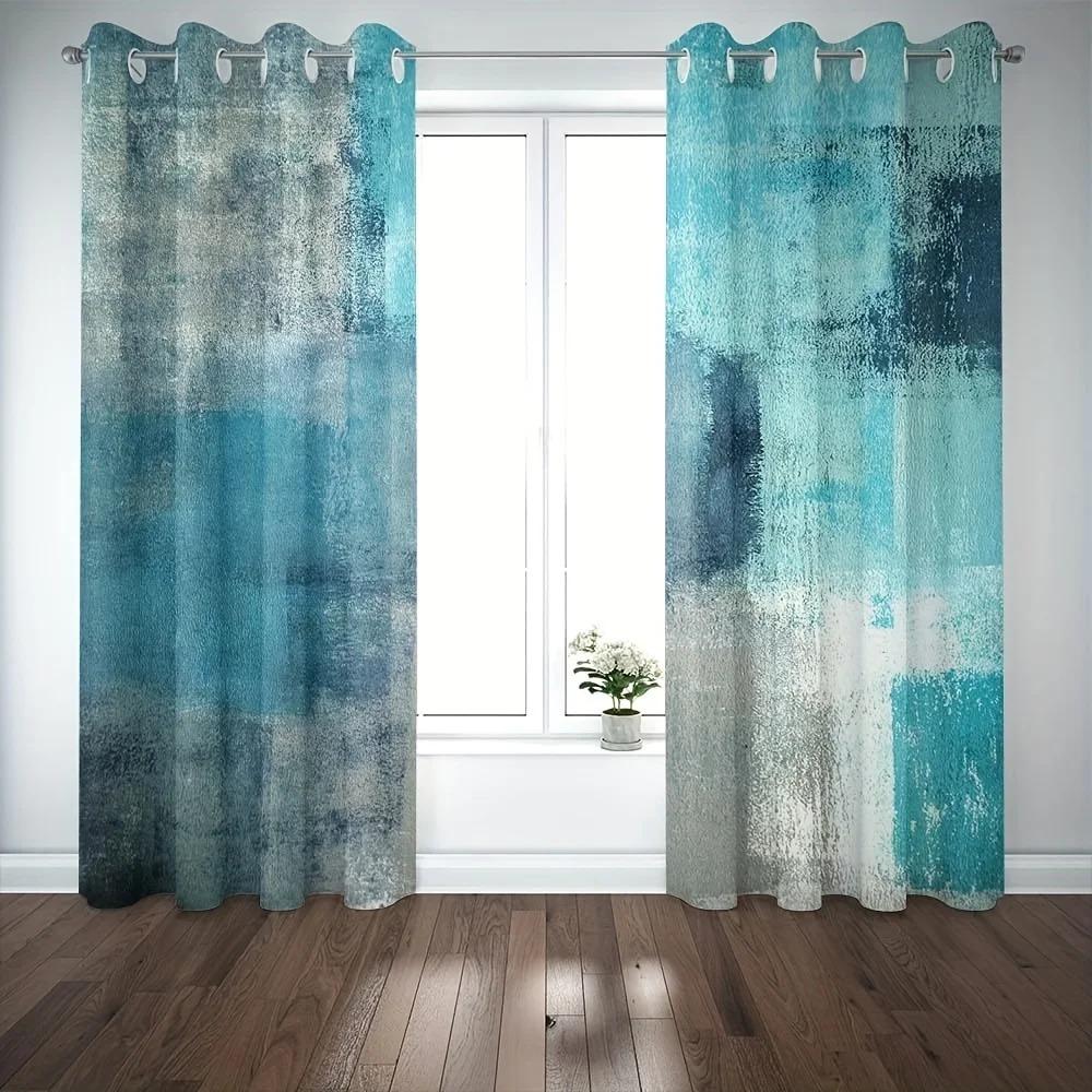 Abstract Geometric Red Free Shipping Window Curtains Blinds For Living Room Kid's Bedroom Bathroom Kicthen Door Home Decor2Pcs