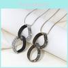 Stilvolles Geometrisches Kreis-Halsketten für Damen Mit Elegantem Legierungs-Design Für Herbst Winter Modeaccessoires