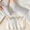 Women's Korean Style Cotton Mesh Mid-Calf Socks - Spring/Summer Thin, Breathable for Girls, Ladies, and Students