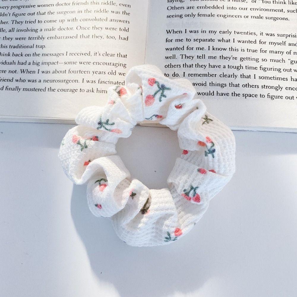 Cotton Floral Scrunchies Rubber Hair Accessories Fashion Elastic Hair Rubber Band